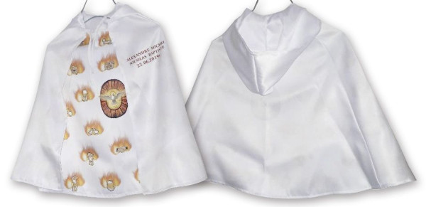 Szatka/Pelerynka do Chrztu/Bierzmowania z Kodem Genetycznym ADN chrześcijanina