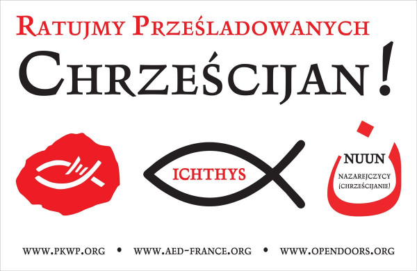 Chrześcijanie Prześladowani – koszulka i flagi (mała – na antenę samochodu – duża na maszt)