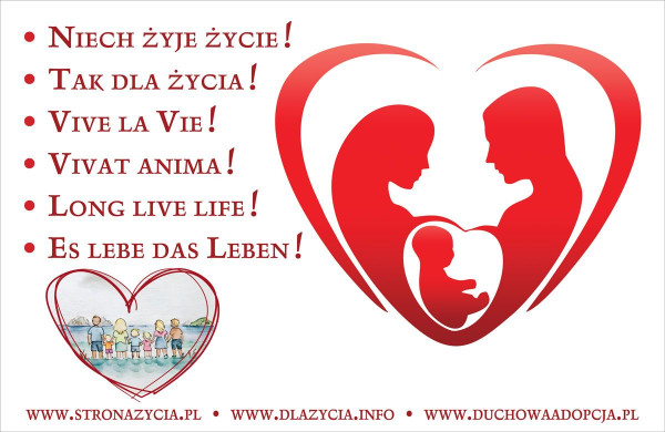 Niech żyje Życie! Tak dla życia! – koszulki i flagi w obronie życia.