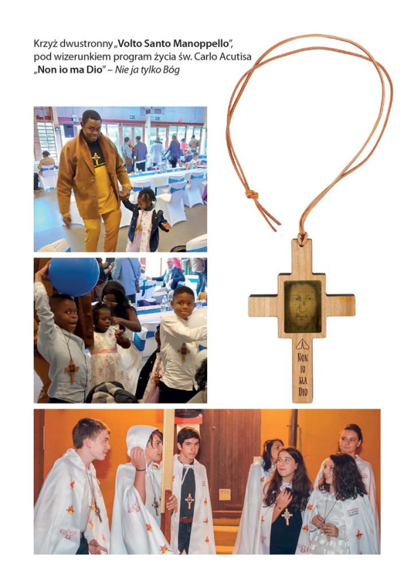 SANCTUS CARLO ACUTIS - DUSZOCHWAT - Krzyż dwustronny „Volto Santo Manoppello”.